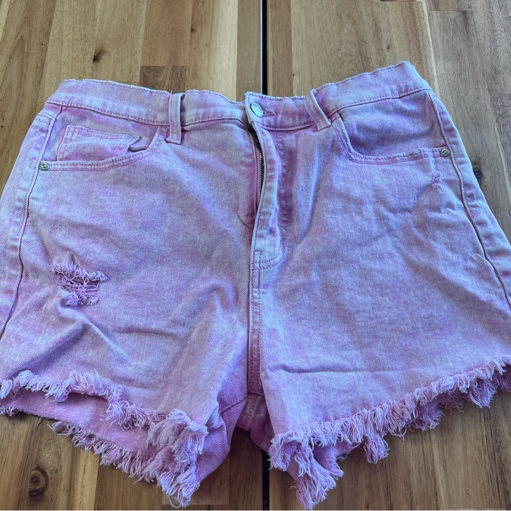 Celebrity Pink Pink Distressed Cutoff Shorts Size 13 High Rise Frayed Hem